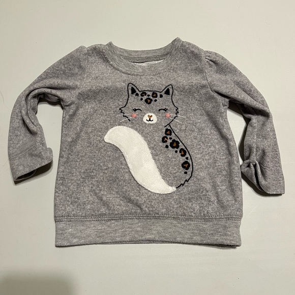 🌟5/$25 Carter’s Long Sleeve Cat Sweater Size 12 Months - Picture 1 of 4